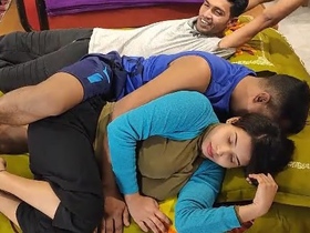 Indian couple enjoys a threesome with another woman