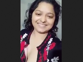 Bangladeshi wife with big boobs shows off for her unhappy husband