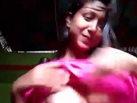 Big boobs Indian girl strips down and shows off her body