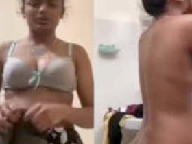 Tamil girl in bathroom video merged with Malaysian porn star