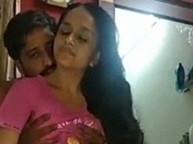 Romantic couple has passionate sex with foreplay and fondling