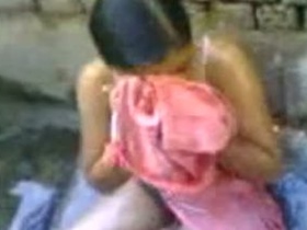 Latest MMS scandal features cute village girl taking bath outdoors