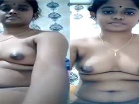 MMS video of a pretty Tamil village girl showing off her body