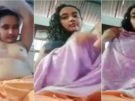 Country girl flaunts her big boobs in selfie video