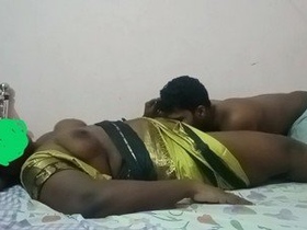 Indian spouse dressed in saree engages in intimate activities with me privately