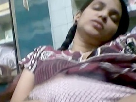 Indian wife's sensual expression during self-pleasure session