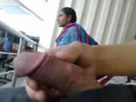 Tamil guy flashes his cock at bus stop to girl