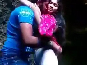 Young couple's passionate encounter in the great outdoors