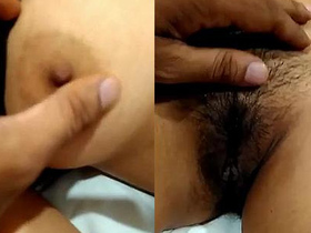 Indian girlfriend wakes up to surprise cumshot