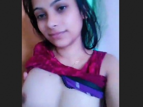 Cute Indian girl flaunts her curves in a seductive video