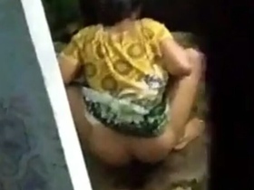 Bhabhi's secret nighttime bathroom peeing is caught on camera