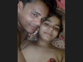Indian couple shares passionate love-making in a romantic setting