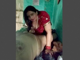 Desi village bhabhi gives a blowjob and rides cock